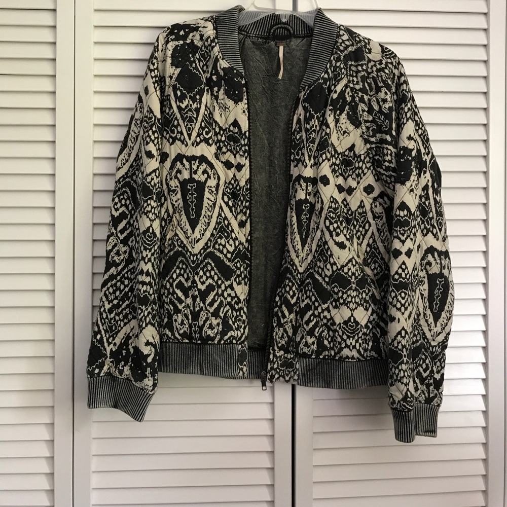 Free People printed bomber jacket